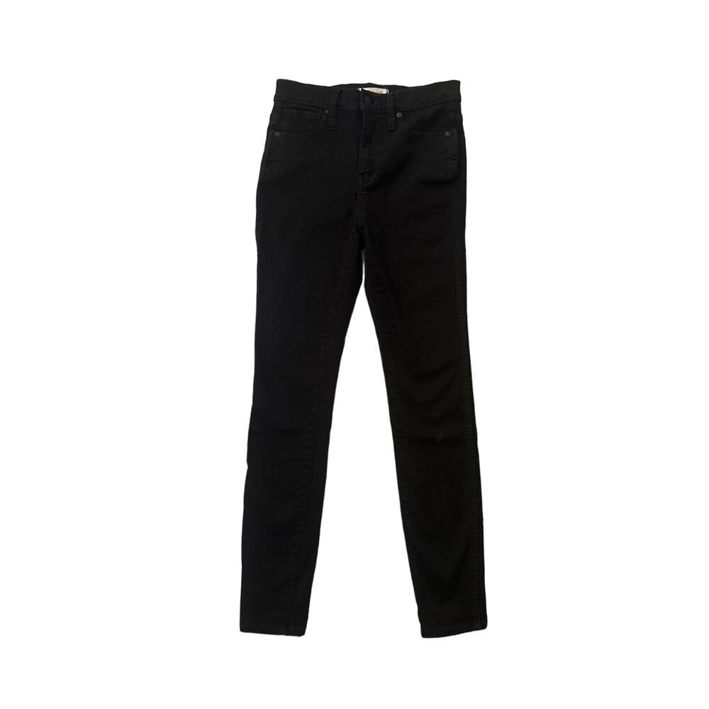 Women 26 Madewell F9226 10" High-Rise Skinny Jeans Denim Pants Carbondale Black